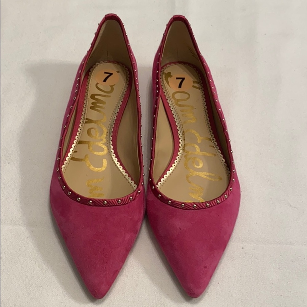 Sam Edelman Size-7 pink suede flats